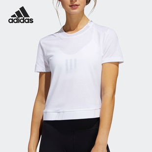 短袖 Adidas 女士运动背部开襟透气经典 阿迪达斯正品 FL2215 新款
