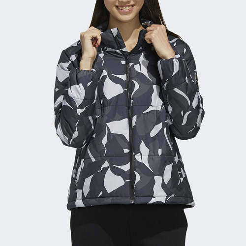 Adidas/阿迪达斯正品NEO冬季女子舒适夹克运动休闲立领棉服FK9953