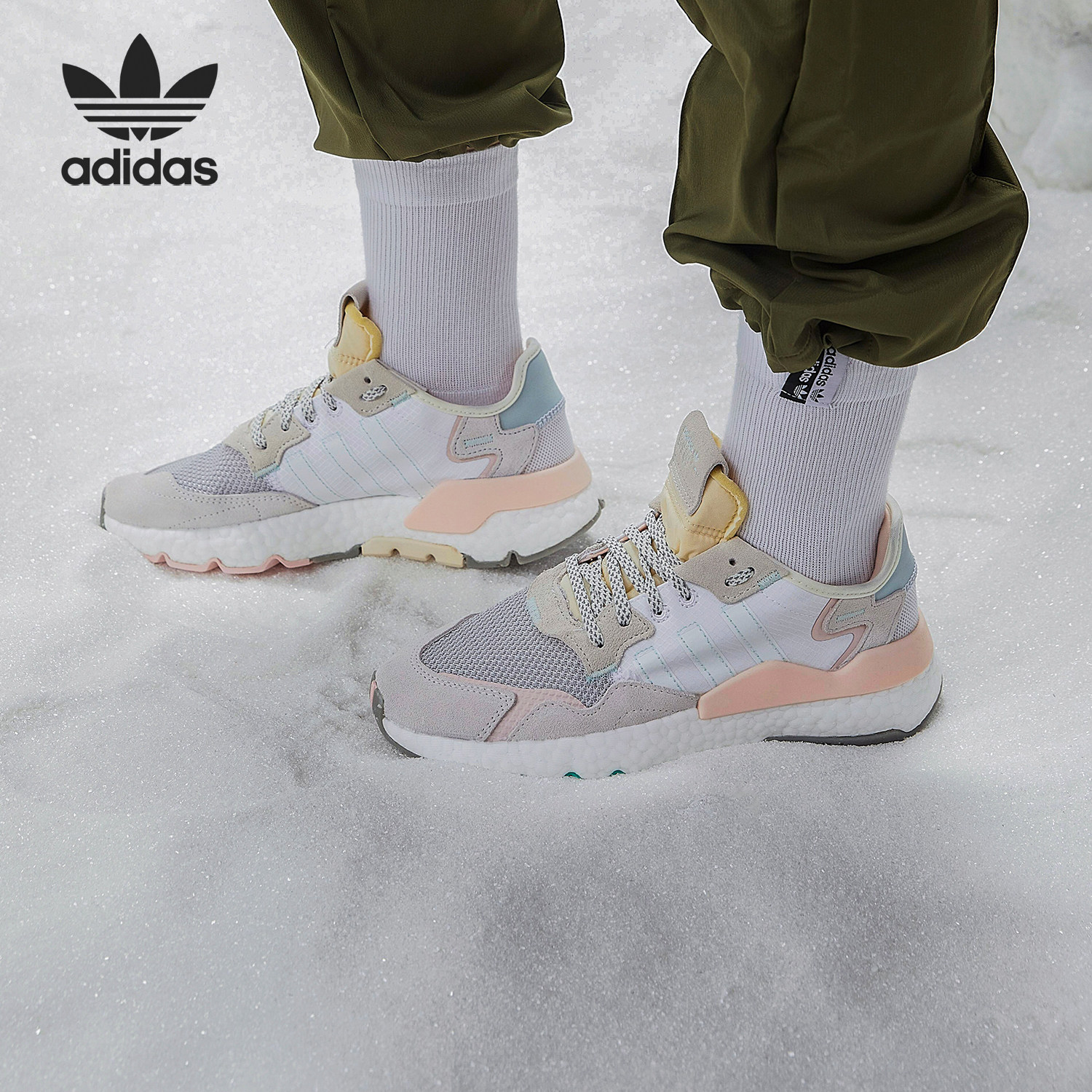 Adidas/阿迪达斯正品 NITE JOGGER W 女子休闲运动经典鞋EF8721 - 实物图