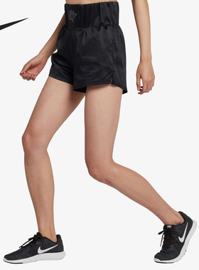 Nike/耐克正品DRI-FIT 女款图案印花训练常规短裤AQ7894-010