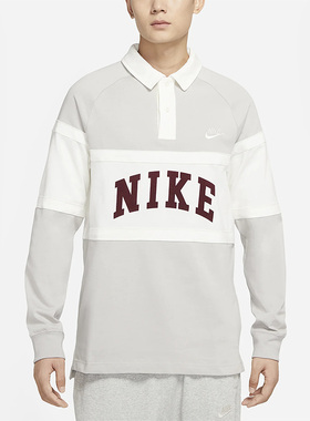 Nike/耐克正品Sportswear新款男浅灰经典白色POLO衫FJ175-012