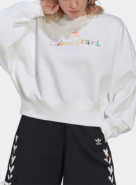 Adidas/阿迪达斯正品三叶草冬季休闲圆领女子运动卫衣HS2605