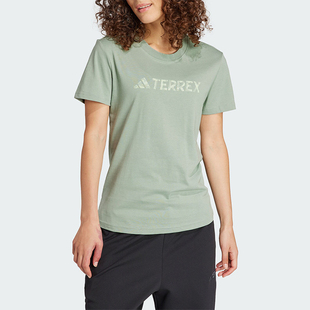 Adidas/阿迪达斯正品W LOGO TEE 女士户外运动短袖T恤IN4670