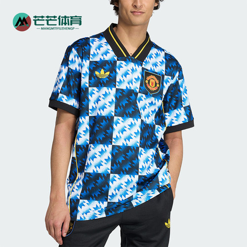 Adidas/阿迪达斯正品三叶草男士刺绣曼联足球宽松运动T恤JN2813