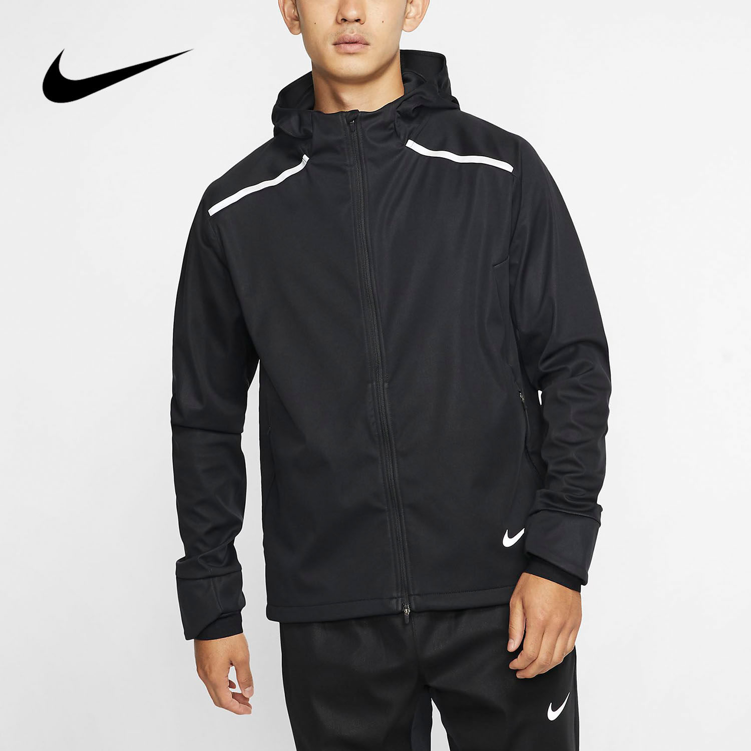 nike/耐克官方正品男子梭织反光连帽跑步训练运动夹克外套 bv4881