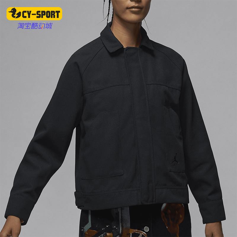 耐克女士翻领宽松运动休闲外套