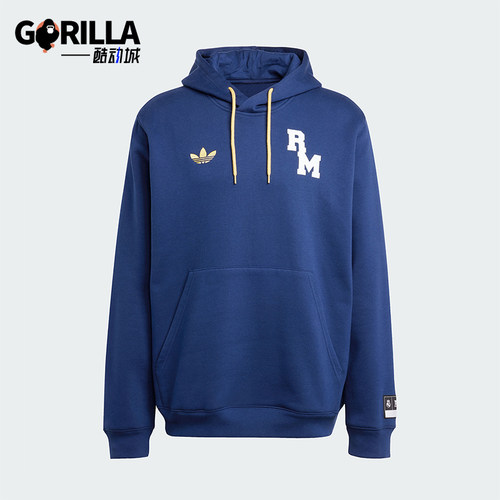 Adidas/阿迪达斯正品三叶草男士足球连帽卫衣套头卫衣JF2584