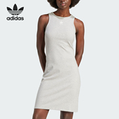 圆领无袖 三叶草女士修身 连衣裙IR5923 阿迪达斯正品 Adidas