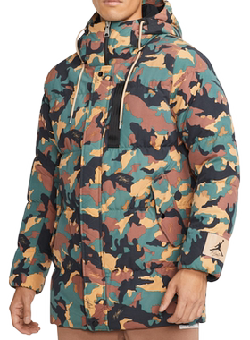 迷彩Nike/耐克连帽男子羽绒服