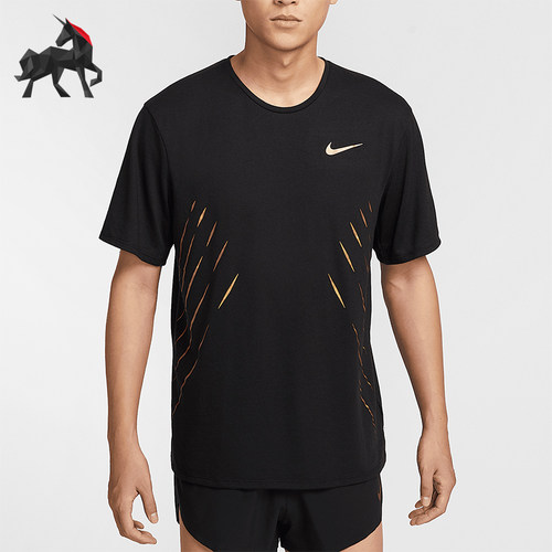 Nike/耐克正品Dri-FIT男士轻盈透气运动经典跑步短袖HJ3535-010
