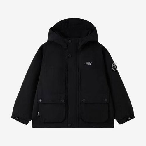 New Balance新百伦正品儿童拉链连帽长袖舒适夹克7AG12013-BK