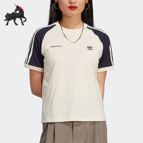 阿迪达斯女士简约休闲短袖