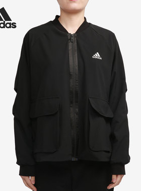 Adidas/阿迪达斯正品 外套女运动服黑色立领休闲GP0638