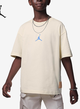 Nike/耐克正品JORDAN儿童运动透气休闲简约短袖FV2829-113