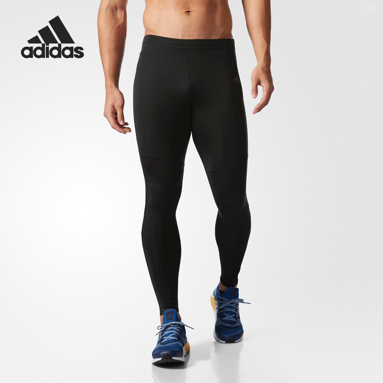 Adidas/阿迪达斯正品跑步紧身裤秋款男子健身训练弹力长裤B47717