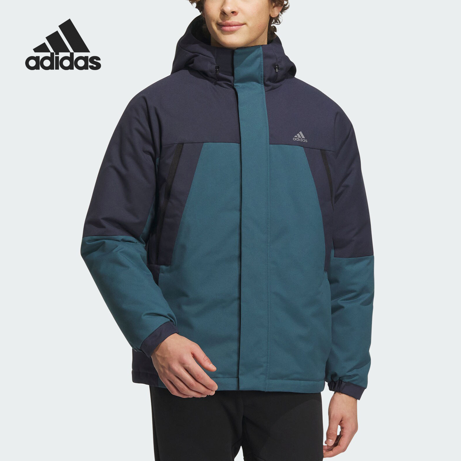 阿迪达斯正品男子宽松羽绒服