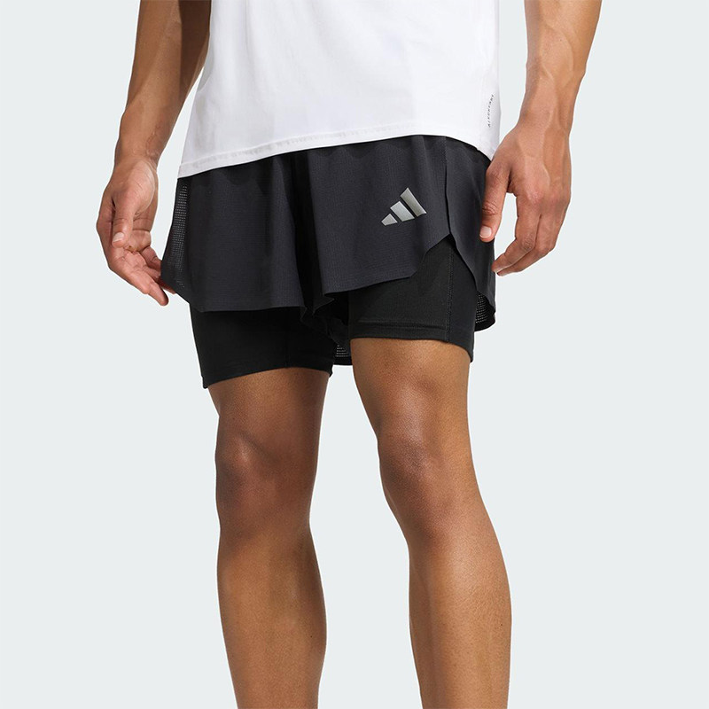 Adidas/阿迪达斯正品SHORTS男士透气二合一跑步运动短裤KE2286 - 实物图