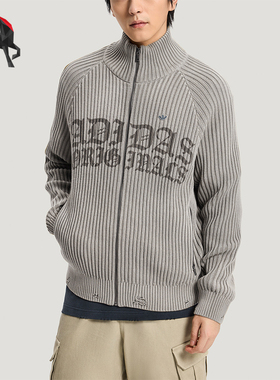 Adidas/阿迪达斯正品三叶草男士立领拉链运动宽松针织外套KR5057
