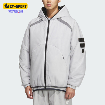 Adidas/阿迪达斯正品FUSTL P PAD JKT男士双面保暖棉服JZ8722