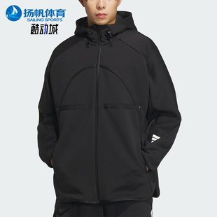 针织宽松户外运动外套JW9082 2025男女同款 Adidas 阿迪达斯正品