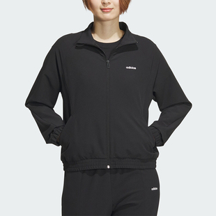 Adidas/阿迪达斯正品新款女士梭织立领运动休闲外套JE3579