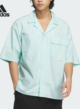 Adidas/阿迪达斯正品GFX SHIRTS MBTI男士宽松短袖衬衫JN4512
