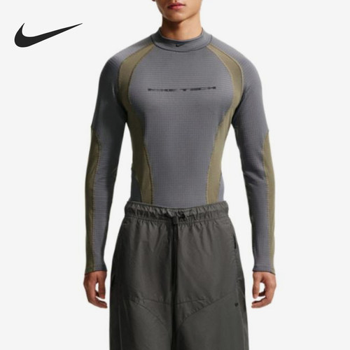 Nike/耐克正品Tech 男士紧身复古弹力运动长袖T恤II3709-068