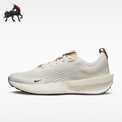 Nike/耐克正品InteractRun新款女米白棕色鞋经典跑步鞋FZ3742-133