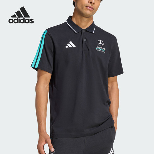 Adidas/阿迪达斯正品梅赛德斯AMG马石油F1车队经典男士T恤KE8165