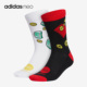 男女运动透气中筒袜两双装 NEO春季 IL1902 阿迪达斯正品 Adidas