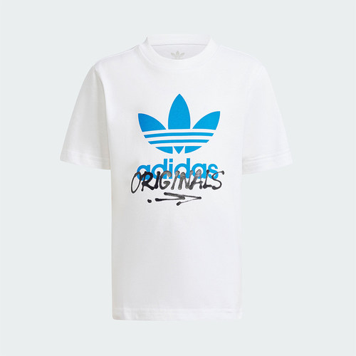 Adidas/阿迪达斯正品三叶草GRAPHICS TEE小童经典运动短袖IY5465