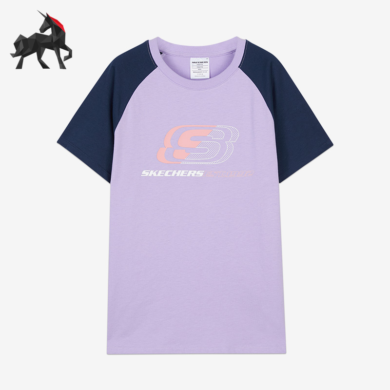 斯凯奇儿童运动休闲短袖T恤