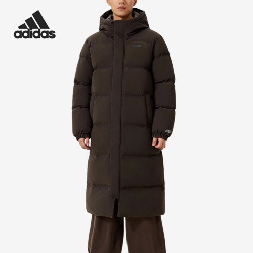 Adidas/阿迪达斯正品新款男羽绒服连帽长款经典保暖外套KC2163