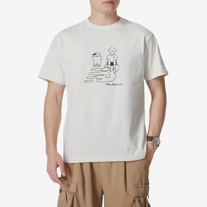 New Balance/NB正品2025新款男女印花圆领套头短袖AMT42337-CIC