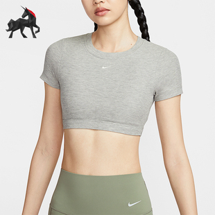 耐克正品 HF5418 2025女士一体式 透气短袖 063 圆领针织经典 Nike