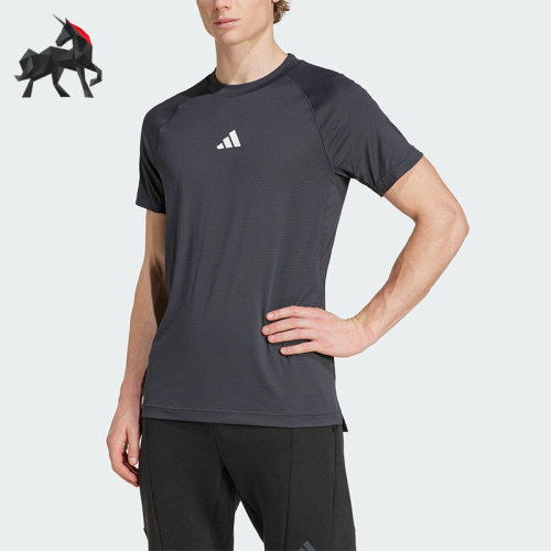 Adidas/阿迪达斯正品2025男士健身圆领经典训练运动短袖JY9511