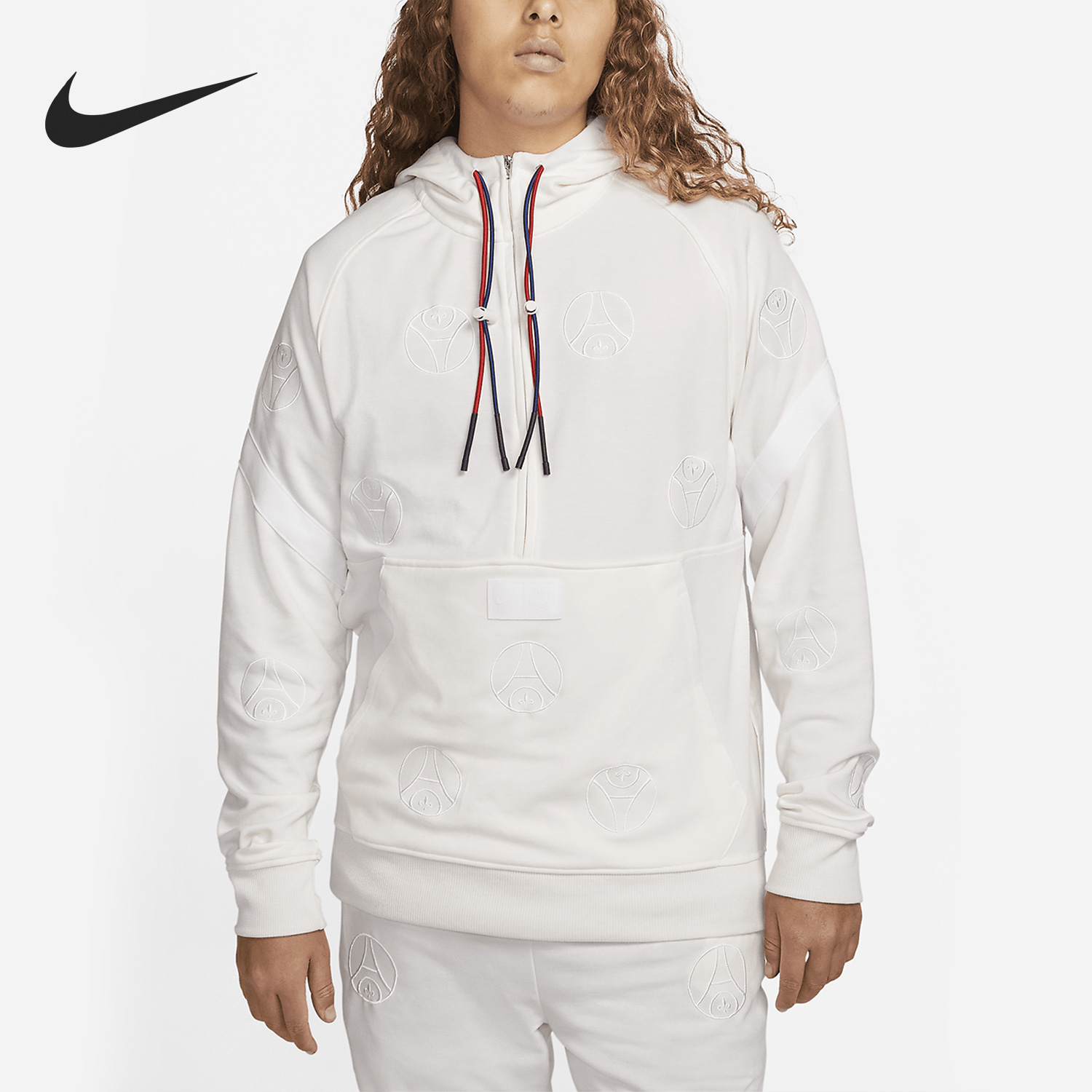 Nike/耐克正品巴黎圣日耳曼男子半拉链运动卫衣DX5690-133