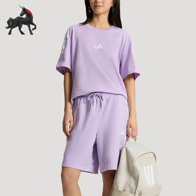 Adidas/阿迪达斯正品夏季男女运动休闲经典短袖短裤套装KX0522
