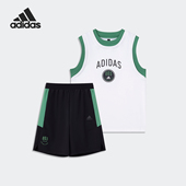 阿迪达斯正品 SET儿童无袖 Adidas SPW 圆领套装 JD5203