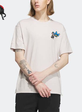 Adidas/阿迪达斯正品三叶草男女印花运动短袖T恤IP1792