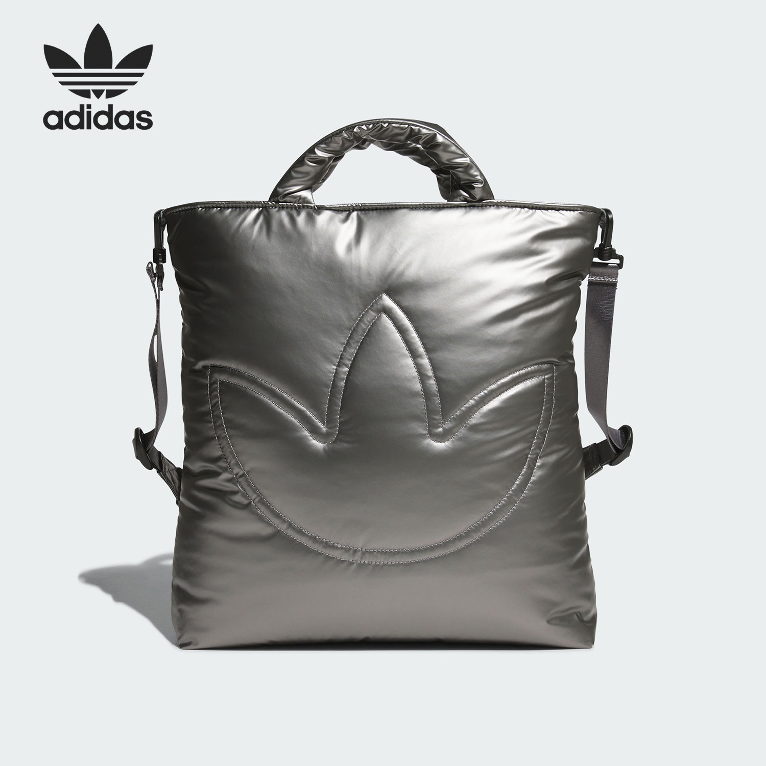 阿迪达斯女士金属感斜跨手提包