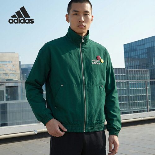 Adidas/阿迪达斯正品三叶草男士宽松梭织翻领运动外套KC0136
