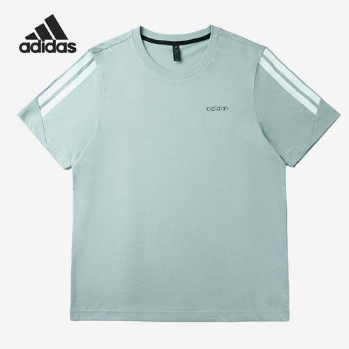 Adidas/阿迪达斯正品MSJ3STEE条纹简约圆领T恤经典灰色短袖KQ5325