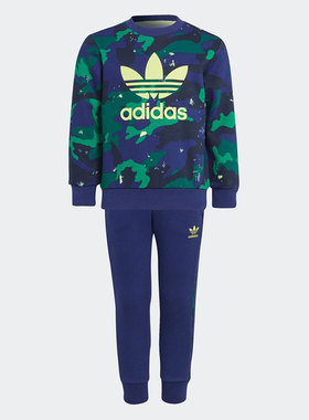 Adidas/阿迪达斯正品 三叶草 运动休闲长袖上衣长裤套装 H20303