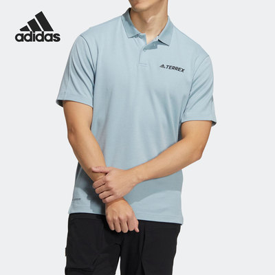阿迪达斯男子运动翻领POLO衫