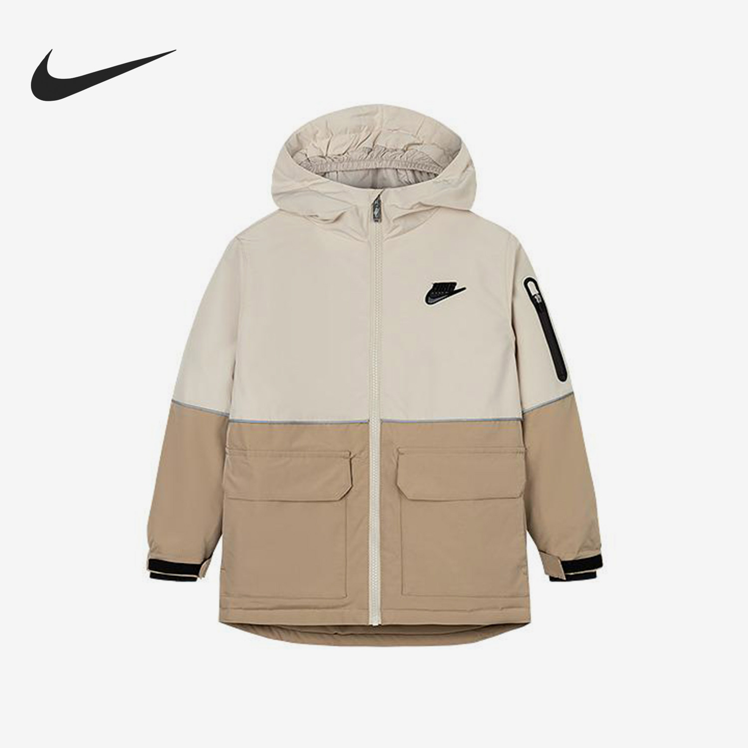 Nike/耐克正品2025新款小童保暖连帽棉服外套NY2442024PS-003