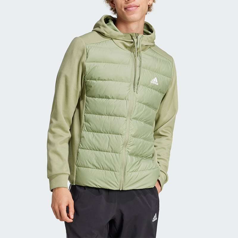 阿迪达斯男士保暖拼接羽绒服