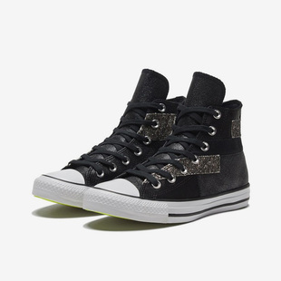 Converse匡威新款休闲女子复古亮片拼接高帮帆布板鞋569427C