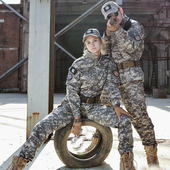 美军ACU迷彩服套装 备 男女春秋外套耐磨沙数战训作服CS野战训练装