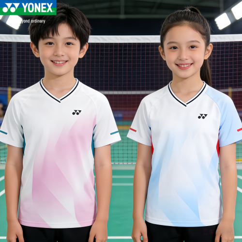 YONEX儿童羽毛球服短袖比赛款